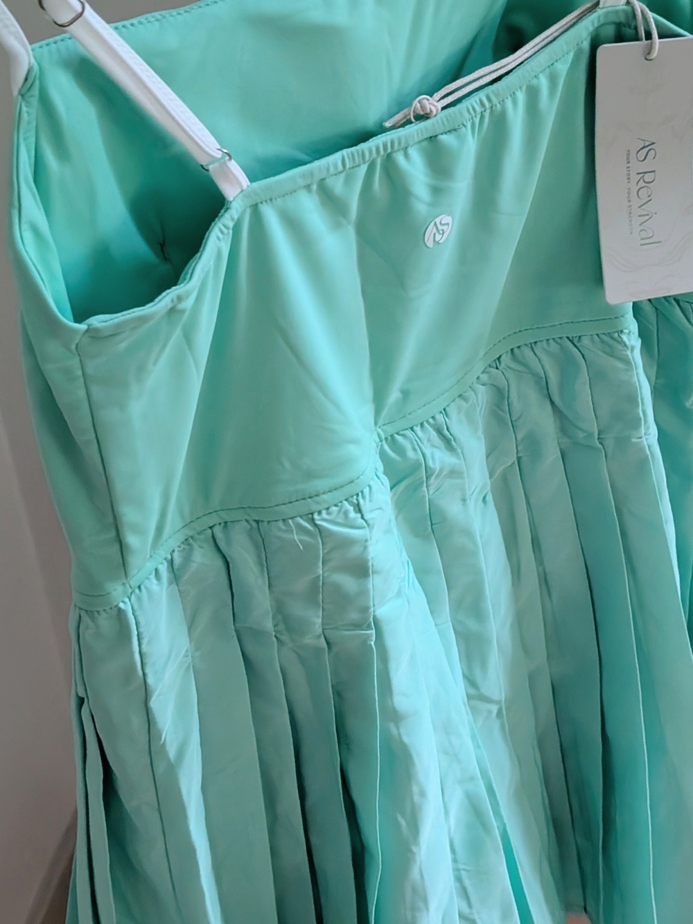 Altar'd State Mint Green Pleated Mini Dress - Picture 9 of 12